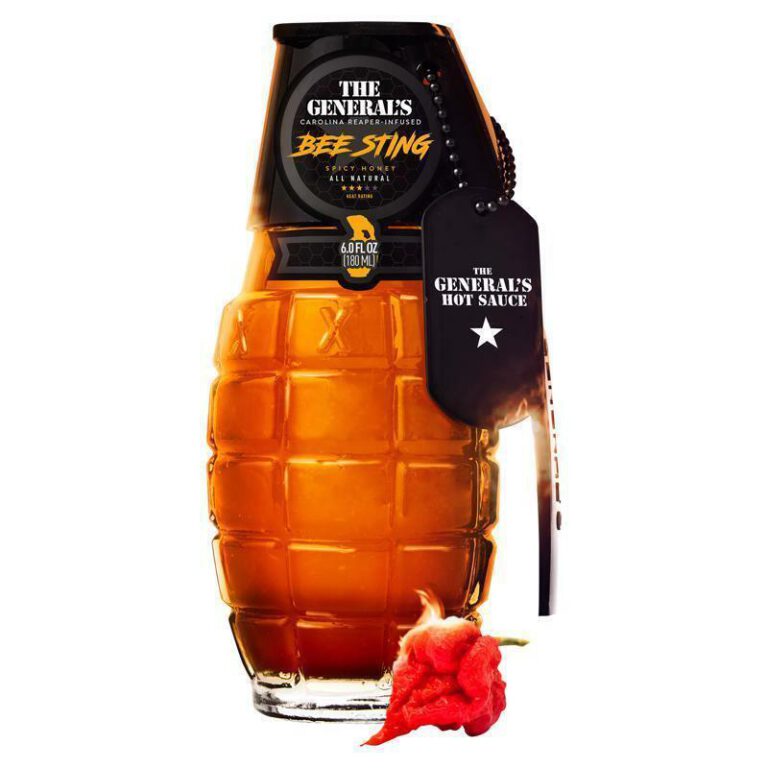 The General's Bee Sting Carolina Reaper Infused Hot Honey